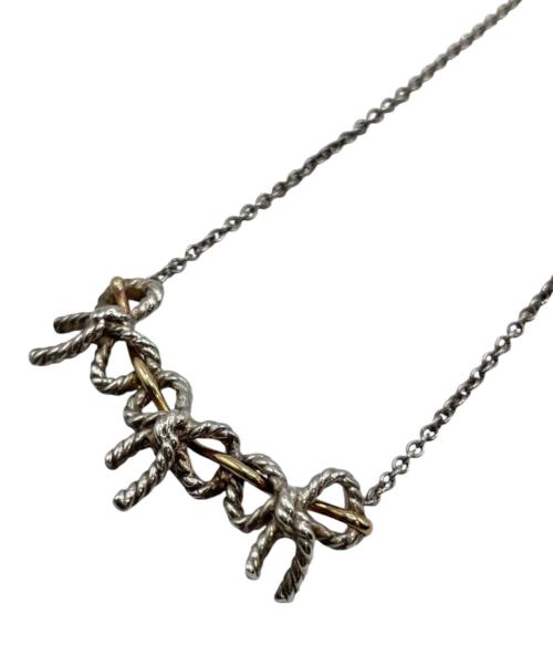TIFFANY & Co.（ティファニー）TIFFANY & Co. (ティファニー) トリプルリボン ネックレス シルバー×ゴールドの古着・服飾アイテム