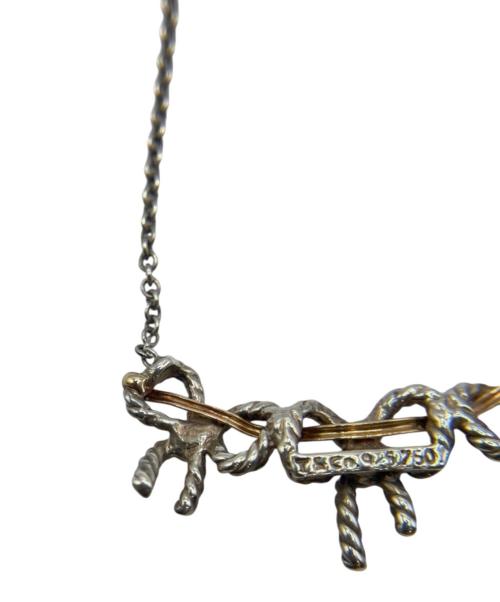TIFFANY & Co.（ティファニー）TIFFANY & Co. (ティファニー) トリプルリボン ネックレス シルバー×ゴールドの古着・服飾アイテム
