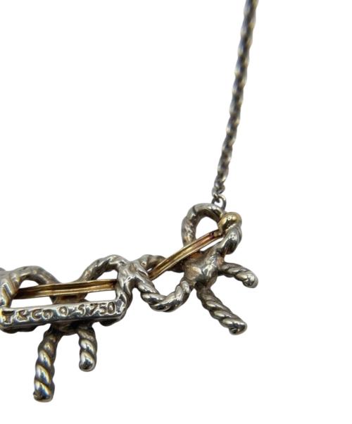 TIFFANY & Co.（ティファニー）TIFFANY & Co. (ティファニー) トリプルリボン ネックレス シルバー×ゴールドの古着・服飾アイテム