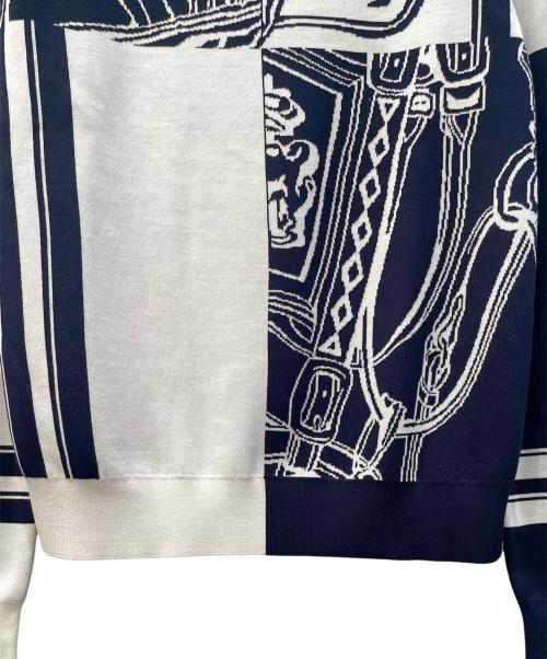 HERMES（エルメス）HERMES (エルメス) 無秩序ニット ネイビー サイズ:36の古着・服飾アイテム