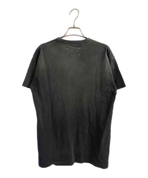 Maison Margiela（メゾンマルジェラ）Maison Margiela (メゾンマルジェラ) リバースロゴガーメントダイTシャツ ブラック サイズ:Sの古着・服飾アイテム