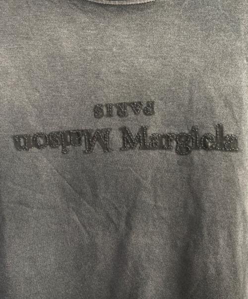 Maison Margiela（メゾンマルジェラ）Maison Margiela (メゾンマルジェラ) リバースロゴガーメントダイTシャツ ブラック サイズ:Sの古着・服飾アイテム