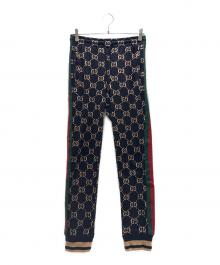 GUCCI（グッチ）の古着「GG Cotton Jersey Jogging Pants/GGコットンジャージージョギングパンツ/695976」｜ブラック