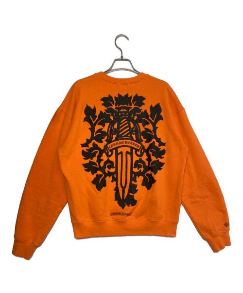 CHROME HEARTS（クロムハーツ）CHROME HEARTS (クロムハーツ) Limited Vine Dagger Print Sweatshirt オレンジ サイズ:Mの古着・服飾アイテム
