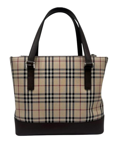 BURBERRY（バーバリー）BURBERRY (バーバリー) ノバチェック柄トートバッグ ベージュの古着・服飾アイテム