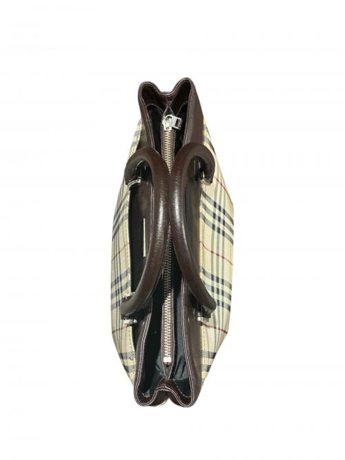 BURBERRY（バーバリー）BURBERRY (バーバリー) トートバッグ ベージュ×ブラウン サイズ:-の古着・服飾アイテム