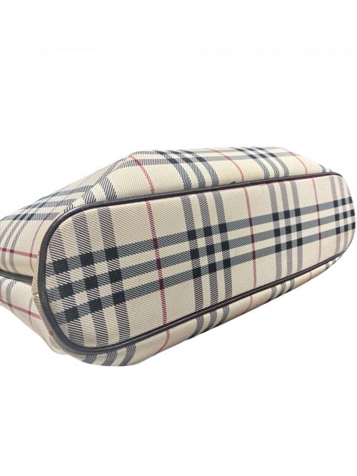 BURBERRY（バーバリー）BURBERRY (バーバリー) トートバッグ ベージュ×ブラウン サイズ:-の古着・服飾アイテム