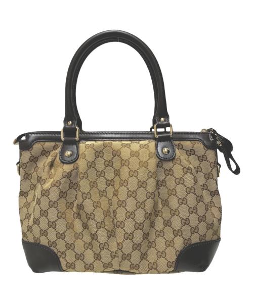 GUCCI（グッチ）GUCCI (グッチ) 2WAYショルダーバッグ ベージュ×ブラウン サイズ:-の古着・服飾アイテム