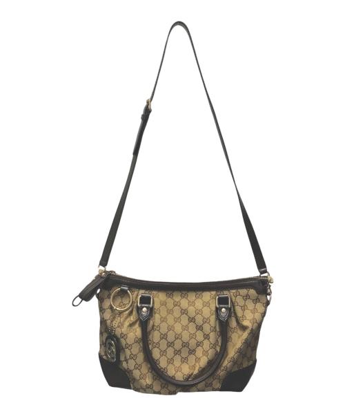 GUCCI（グッチ）GUCCI (グッチ) 2WAYショルダーバッグ ベージュ×ブラウン サイズ:-の古着・服飾アイテム