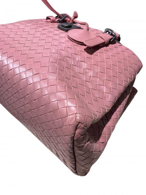 BOTTEGA VENETA（ボッテガベネタ）BOTTEGA VENETA (ボッテガベネタ) イントレチャート2WAYショルダーバッグ ピンク サイズ:-の古着・服飾アイテム