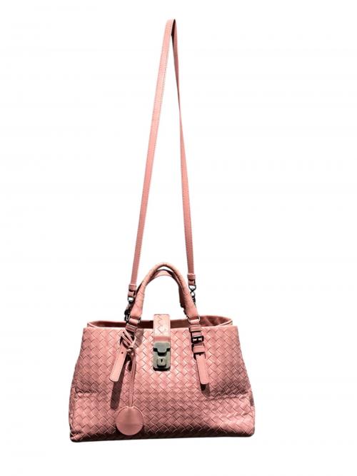 BOTTEGA VENETA（ボッテガベネタ）BOTTEGA VENETA (ボッテガベネタ) イントレチャート2WAYショルダーバッグ ピンク サイズ:-の古着・服飾アイテム