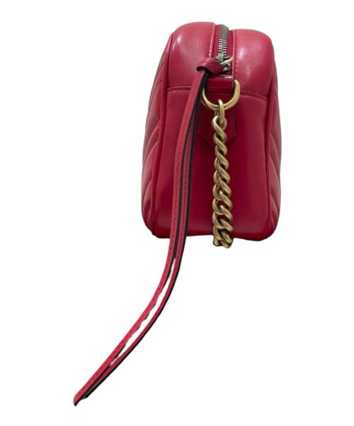 GUCCI（グッチ）GUCCI (グッチ) GGマーモント スモール カメラバッグ レッドの古着・服飾アイテム