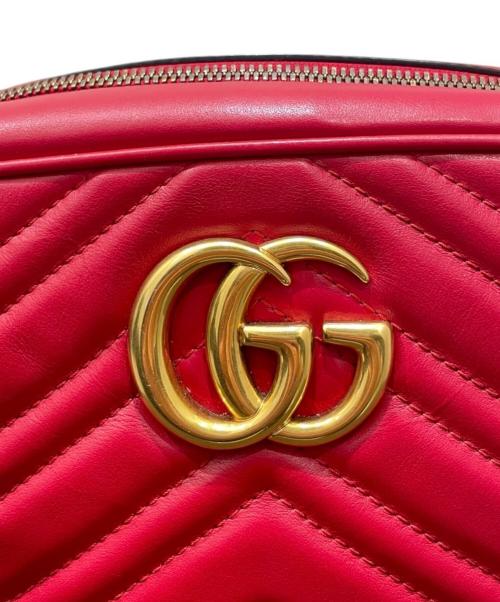 GUCCI（グッチ）GUCCI (グッチ) GGマーモント スモール カメラバッグ レッドの古着・服飾アイテム
