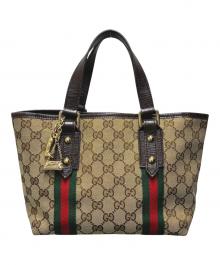 GUCCI（グッチ）の古着「ハンドバッグ」｜ベージュ×ブラウン