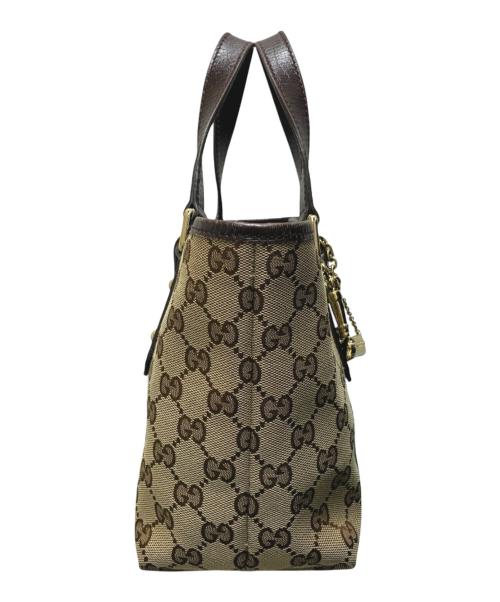 GUCCI（グッチ）GUCCI (グッチ) ハンドバッグ ベージュ×ブラウン サイズ:-の古着・服飾アイテム