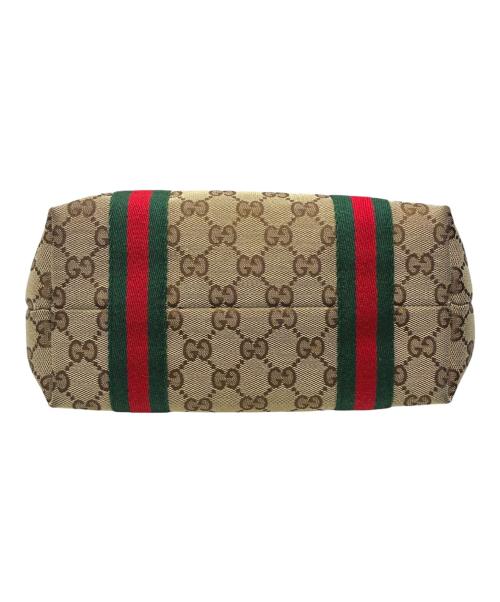 GUCCI（グッチ）GUCCI (グッチ) ハンドバッグ ベージュ×ブラウン サイズ:-の古着・服飾アイテム