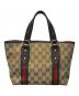 GUCCI (グッチ) ハンドバッグ ベージュ×ブラウン サイズ:-：80000円