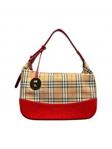 Burberry's（バーバリー）の古着「ワンショルダーバッグ」｜ベージュ×レッド