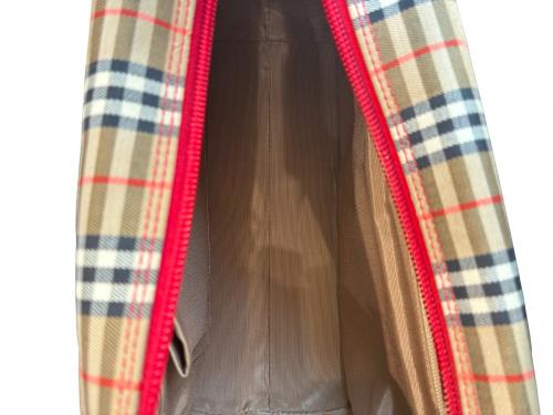 Burberry's（バーバリー）Burberry's (バーバリー) ワンショルダーバッグ ベージュ×レッド サイズ:-の古着・服飾アイテム