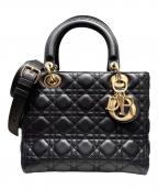 Christian Diorクリスチャン ディオール）の古着「Lady Dior Medium / レディディオール ミディアム」｜ブラック