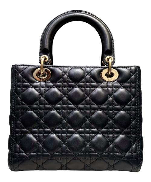 Christian Dior（クリスチャン ディオール）Christian Dior (クリスチャン ディオール) Lady Dior Medium / レディディオール ミディアム ブラック サイズ:ミディアムの古着・服飾アイテム