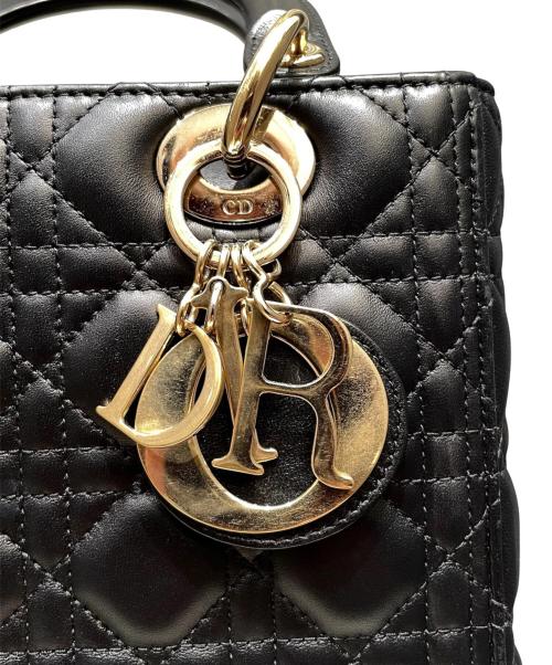 Christian Dior（クリスチャン ディオール）Christian Dior (クリスチャン ディオール) Lady Dior Medium / レディディオール ミディアム ブラック サイズ:ミディアムの古着・服飾アイテム