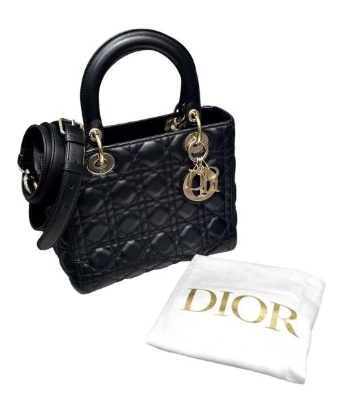 Christian Dior（クリスチャン ディオール）Christian Dior (クリスチャン ディオール) Lady Dior Medium / レディディオール ミディアム ブラック サイズ:ミディアムの古着・服飾アイテム