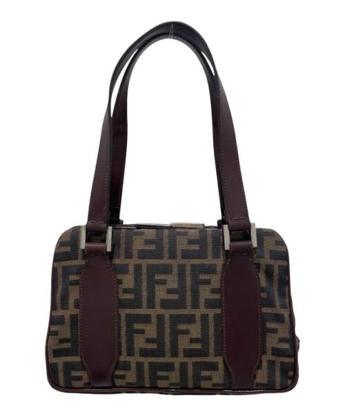 FENDI（フェンディ）FENDI (フェンディ) ズッカ柄ハンドバッグ ブラウンの古着・服飾アイテム