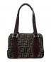 FENDI (フェンディ) ズッカ柄ハンドバッグ ブラウン：100000円