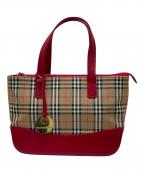 BURBERRYバーバリー）の古着「シャドウホース ハンドバッグ」｜レッド