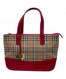 BURBERRY（バーバリー）の古着「シャドウホース ハンドバッグ」｜レッド