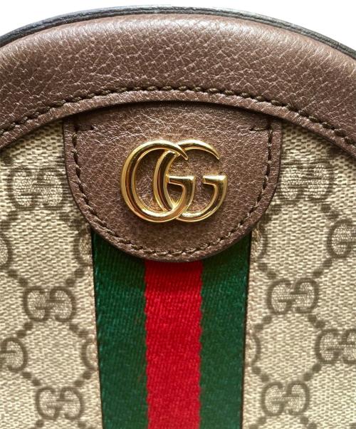 GUCCI（グッチ）GUCCI (グッチ) OPHIDIA/オフィディア シェリーラインチェーンサークルショルダーバッグ ブラウンの古着・服飾アイテム