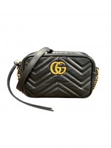 GUCCI（グッチ）の古着「ショルダーバッグ/GGマーモント」｜ブラック
