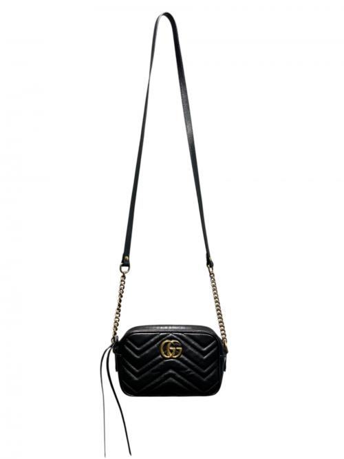 GUCCI（グッチ）GUCCI (グッチ) ショルダーバッグ/GGマーモント ブラック サイズ:-の古着・服飾アイテム