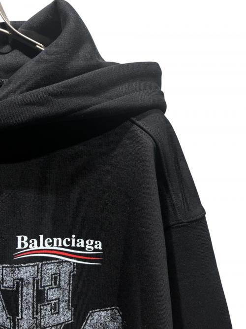 BALENCIAGA（バレンシアガ）BALENCIAGA (バレンシアガ) マルチプリントパーカー/600583 TSVY8 ブラック サイズ:Mの古着・服飾アイテム