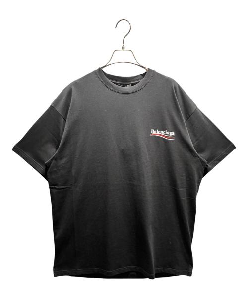 BALENCIAGA（バレンシアガ）BALENCIAGA (バレンシアガ) キャンペーンロゴプリントTシャツ ブラック サイズ:Mの古着・服飾アイテム