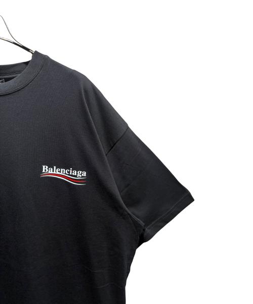 BALENCIAGA（バレンシアガ）BALENCIAGA (バレンシアガ) キャンペーンロゴプリントTシャツ ブラック サイズ:Mの古着・服飾アイテム