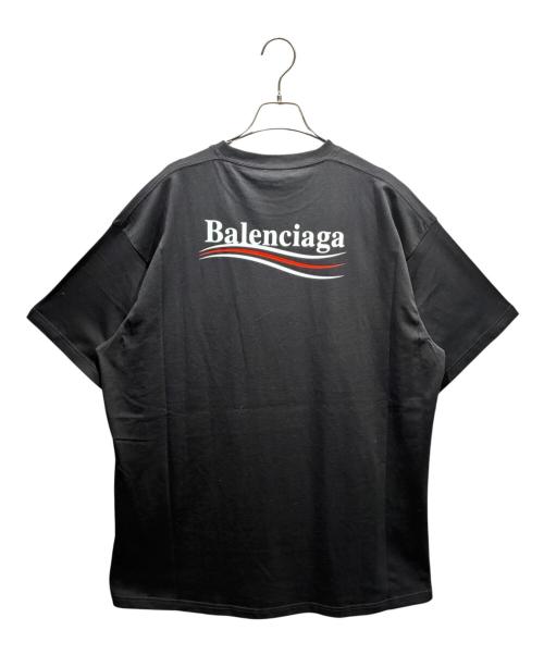 BALENCIAGA（バレンシアガ）BALENCIAGA (バレンシアガ) キャンペーンロゴプリントTシャツ ブラック サイズ:Mの古着・服飾アイテム