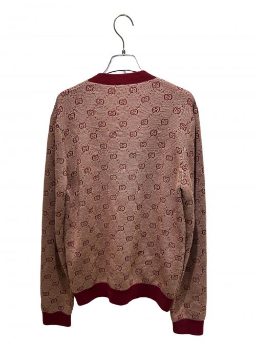 GUCCI（グッチ）GUCCI (グッチ) GG Cardigan/GGカーディガン/572631 XKAKV ボルドー サイズ:Sの古着・服飾アイテム