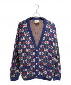 GUCCIグッチ）の古着「GG Studs Cardigan/GGスタッズカーディガン/716334 XKCOZ」｜ネイビー
