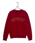 SUPREME×LOUIS VUITTONシュプリーム×ルイ ヴィトン）の古着「Arc Logo Crewneck」｜レッド