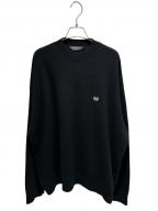 BALENCIAGAバレンシアガ）の古着「Back-logo knit sweater/バックロゴニット/818987 T1714」｜ブラック