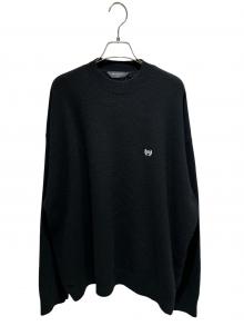BALENCIAGA（バレンシアガ）の古着「Back-logo knit sweater/バックロゴニット/818987 T1714」｜ブラック