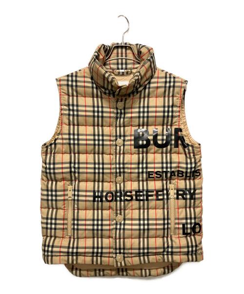 BURBERRY（バーバリー）BURBERRY (バーバリー) ホースフェリーダウンベスト ベージュ サイズ:Sの古着・服飾アイテム