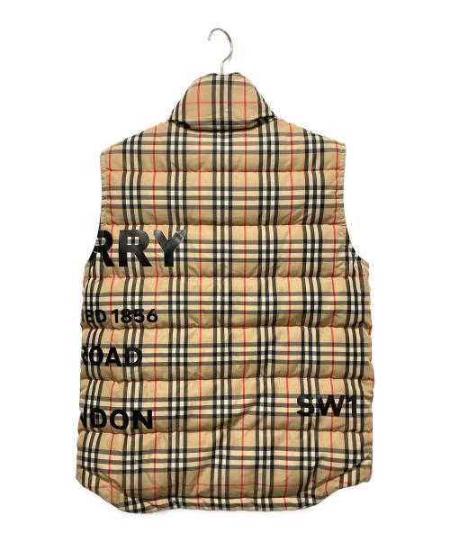 BURBERRY（バーバリー）BURBERRY (バーバリー) ホースフェリーダウンベスト ベージュ サイズ:Sの古着・服飾アイテム