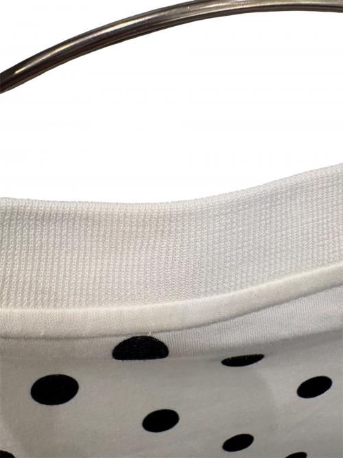 LOUIS VUITTON（ルイ ヴィトン）LOUIS VUITTON (ルイ ヴィトン) チェーン付フリル袖ドットTシャツ ホワイト サイズ:Ｌの古着・服飾アイテム