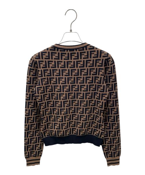 FENDI（フェンディ）FENDI (フェンディ) ズッカニット ブラウン サイズ:38の古着・服飾アイテム