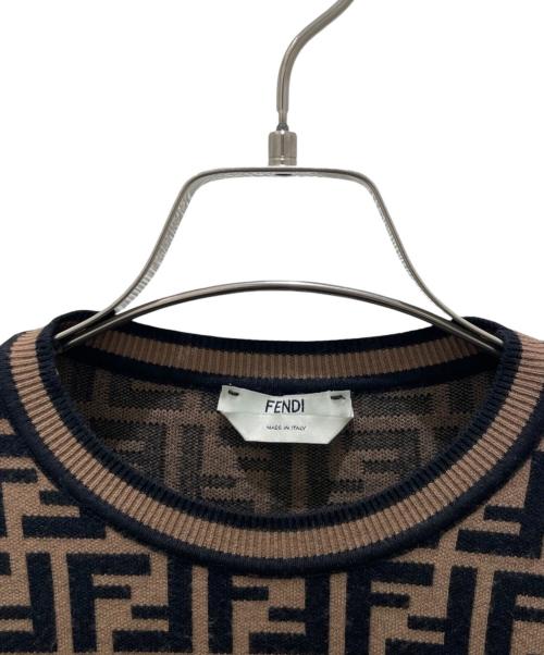 FENDI（フェンディ）FENDI (フェンディ) ズッカニット ブラウン サイズ:38の古着・服飾アイテム