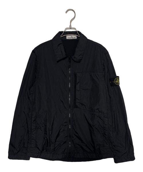 STONE ISLAND（ストーンアイランド）STONE ISLAND (ストーンアイランド) GARMENT DYED CRINKLE REPS RECYCLED NYLON JACKET ブラック サイズ:Lの古着・服飾アイテム