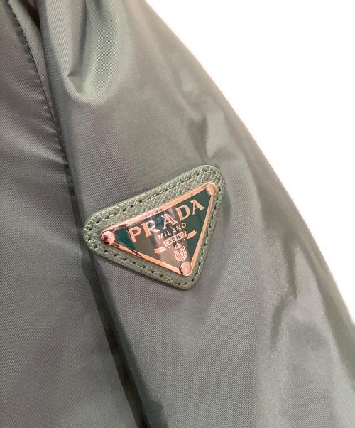 PRADA（プラダ）PRADA (プラダ) 三角プレート付 ナイロンジャケット グリーン サイズ:36の古着・服飾アイテム
